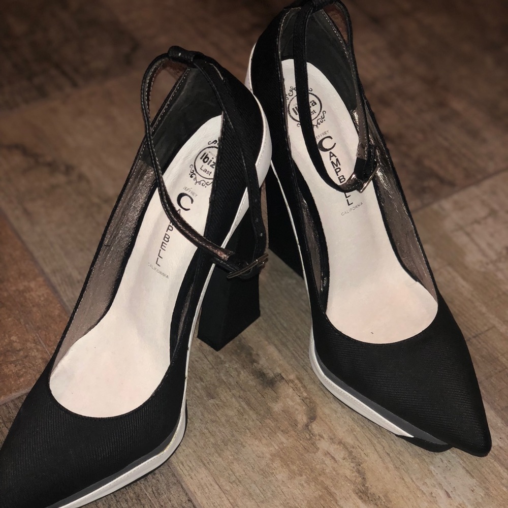 Jeffrey Campbell Black & White Heel. Worn 1x